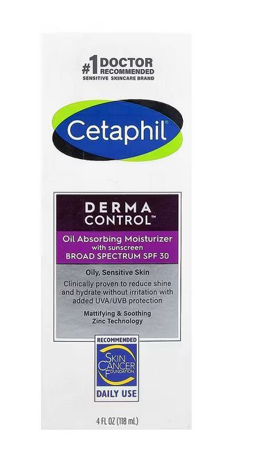 Cetaphil, Derma Control , маслоабсорбирующее увлажняющее средство, SPF 30, 118 мл  #1