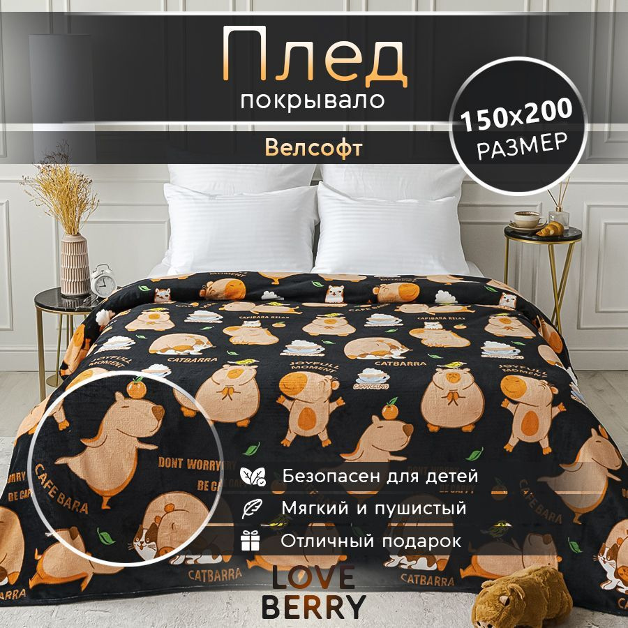 LoveBerry Плед , Велсофт, 150х200 см #1