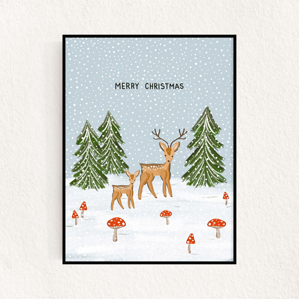 Постер "Christmas Deer", 30х40см #1