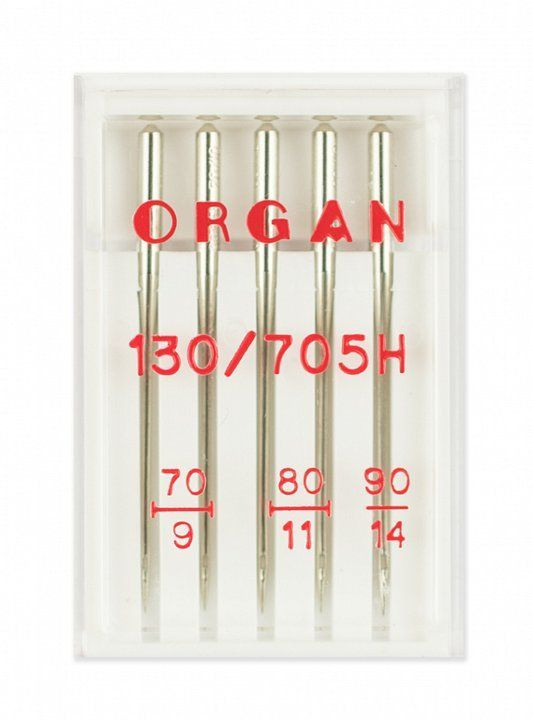 Иглы ORGAN №70(2),80(2),90 универсальные, 5 шт. в уп., для бытовых швейных машин и оверлоков  #1