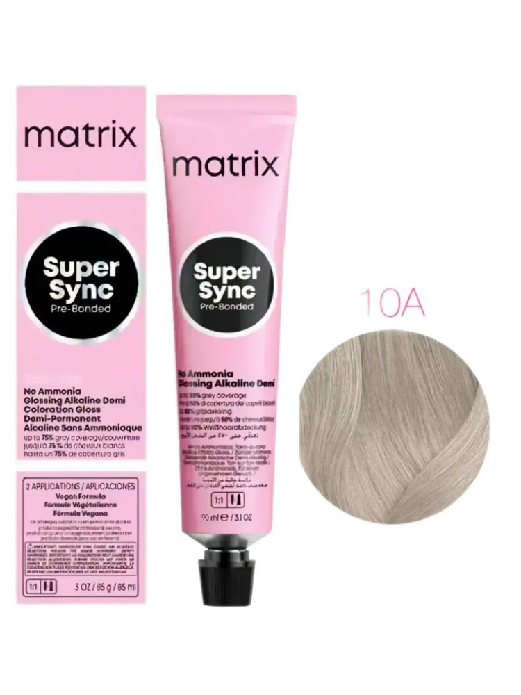 Matrix Крем-краска без аммиака SoColor Sync Pre-Bonded, 10А #1