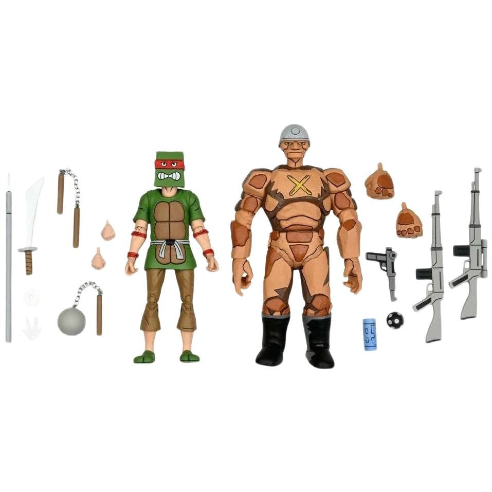 Фигурка NECA54252 18CM TEENAGE MUTANT NINJA TURTLES crooked ninja turtle gang and rock soldier  #1