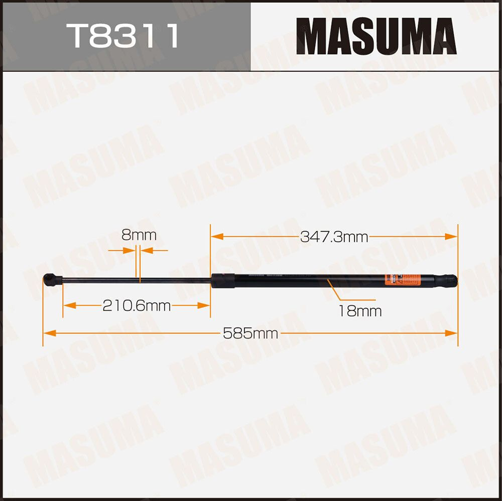 Упор газовый багажника L 585 mm Masuma T8311 #1