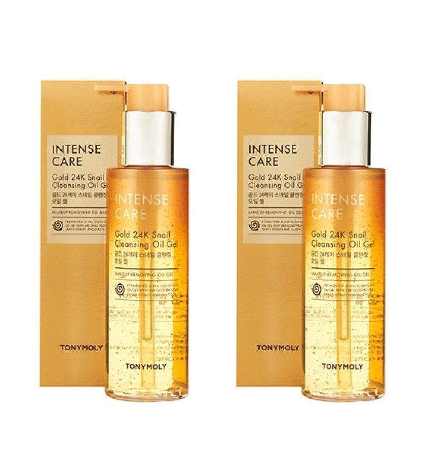 Tonymoly Масло-гель для лица Intense Care Gold 24K Snail Cleansing Oil Gel, с муцином улитки и коллоидным #1