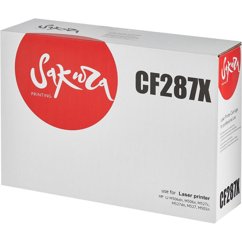 Картридж Sakura CF287X (87X) для HP, черный, 18000 к.