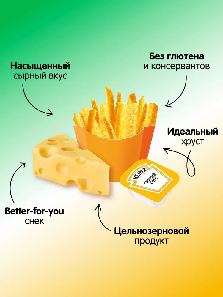 Кукурузные снеки соленые Holy Corn Сыр с сырным соусом Хайнц 30г х 6 шт  #4