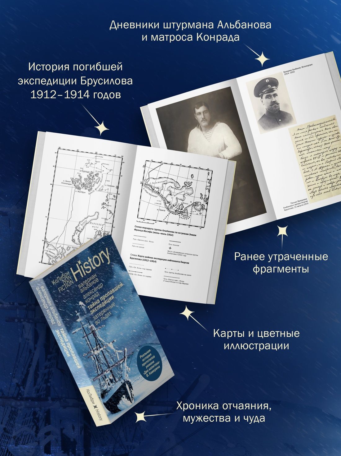 Тайна пропавшей экспедиции. Затерянные во льдах. Валериан Альбанов, Александр Конрад. КоЛибри Non-Fi | The Mystery of the Lost Expedition. Lost in the Ice - Ozon image 1