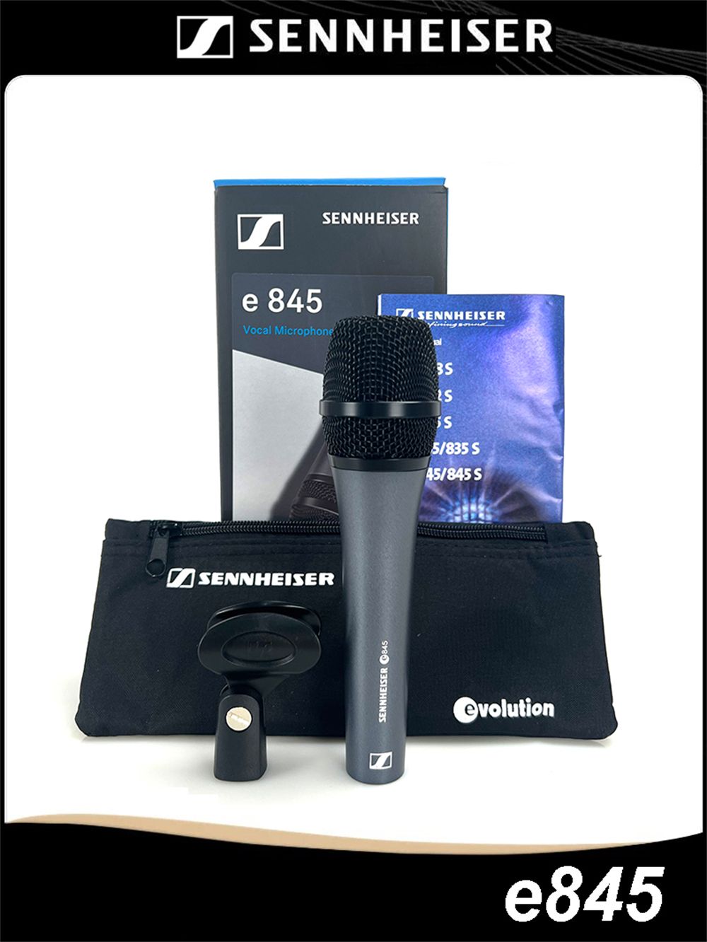 SennheiserМикрофонуниверсальныйe845Роскошнаяупаковка,черныйматовый