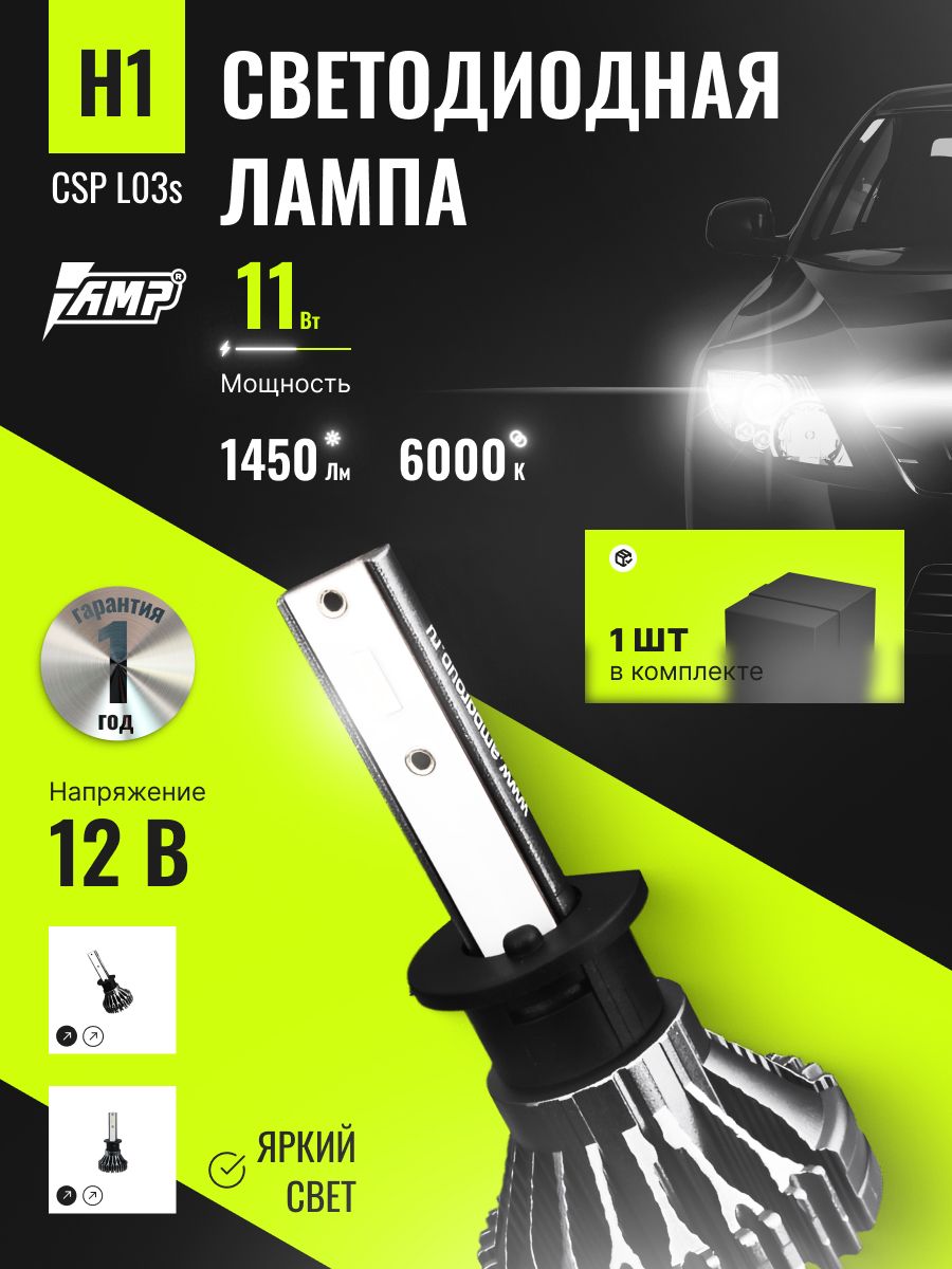 АвтомобильнаясветодиоднаялампаCrioLightCSPL03sH11шт.