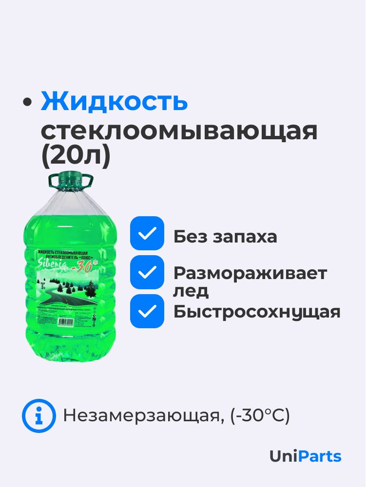Жидкостьстеклоомывающаянезамерзающая20л(-30C)