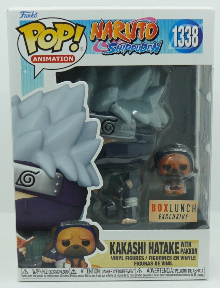 Фигурка Funko Pop! Naruto: Kakashi Hatake with Pakkun (стикер Boxlunch (Фанко Поп Какаши с Паккун из #1