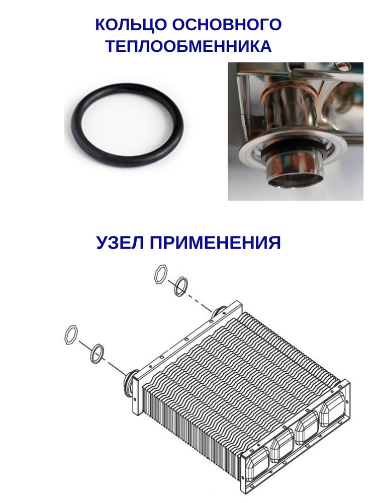 Набор прокладок (2шт.) основного теплообменника Navien (20006994A)  #1