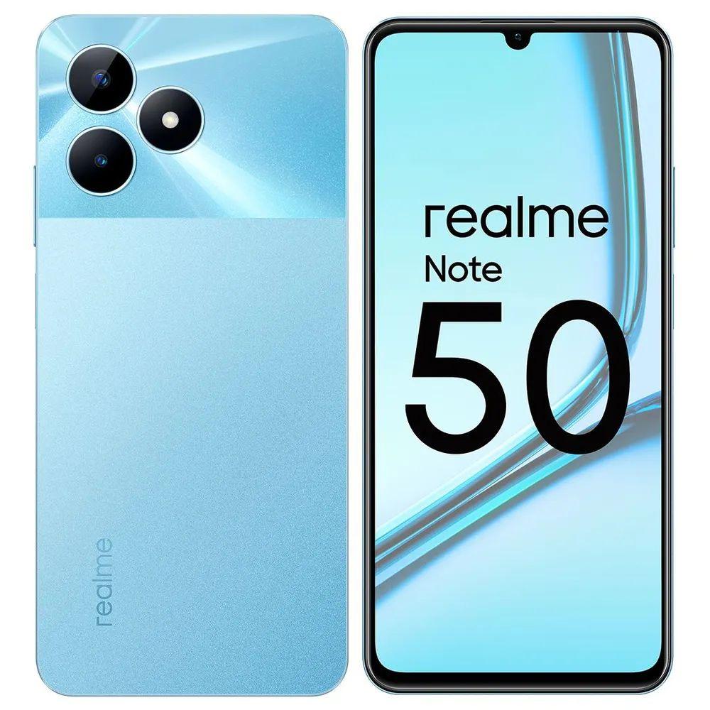 realme Смартфон Note 50_RMX3834_Blue 3+64 4/64 ГБ, голубой #1
