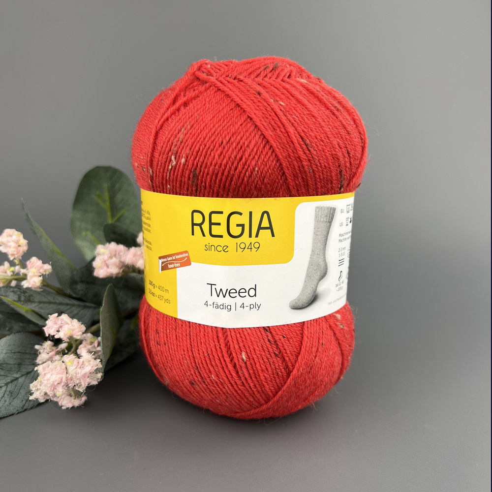 Пряжа носочная 4-ply Tweed Schachenmayr REGIA, 100 гр/400 м, цвет 00030 (4 нитки)  #1