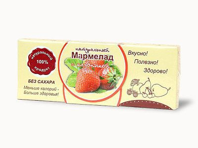 Мармелад натуральный" Клубника " без сахара, 140 гр #1