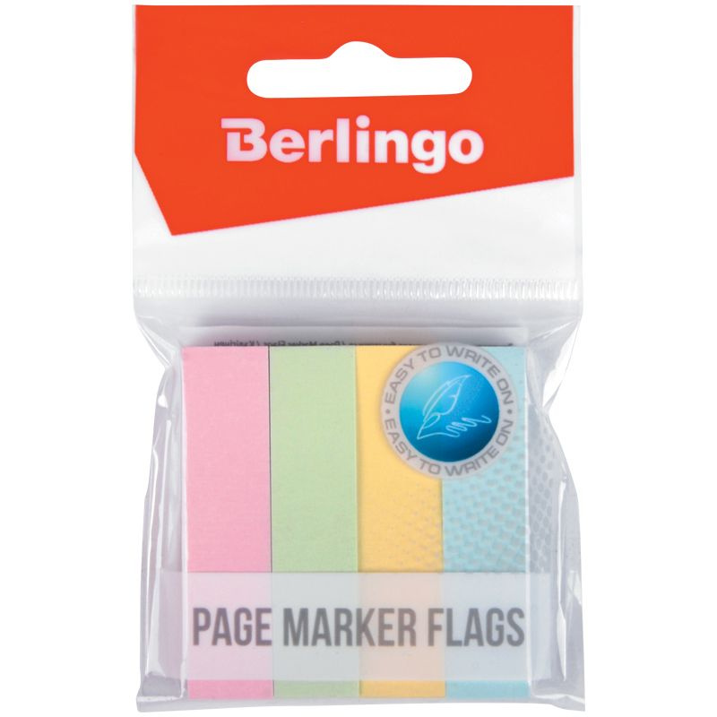 Закладки BERLINGO 12*50мм. 100л. 4 пастельных цвета LSz_50125 #1