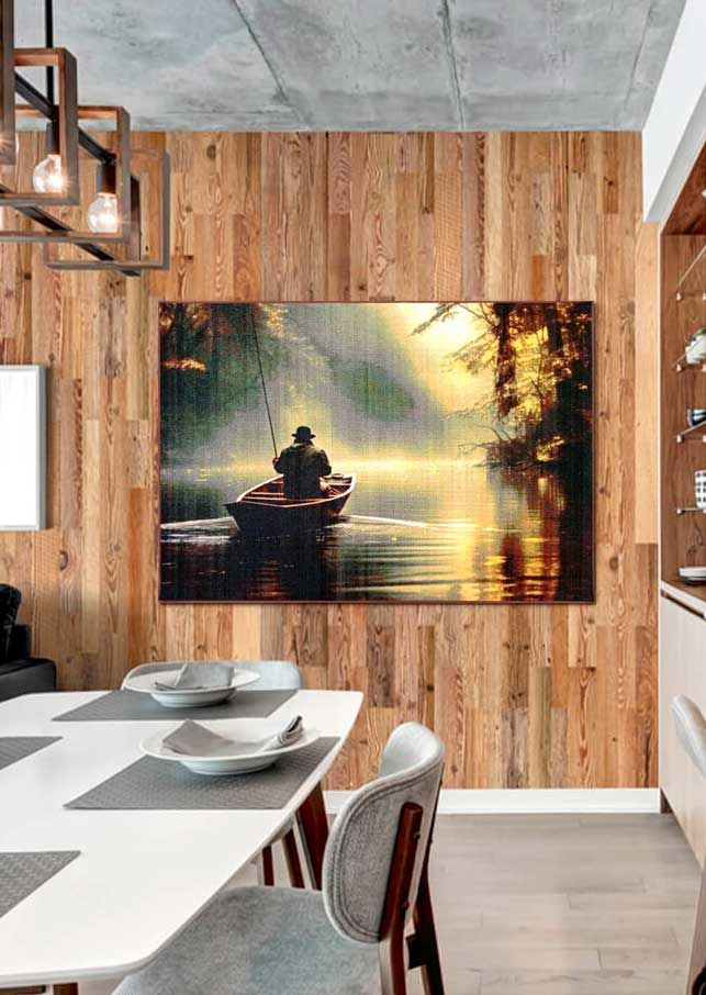 Ковер на стену, ковер-картина рыбак/рыболов, размер 1.5 х 2.0 м, Витебские ковры  #1