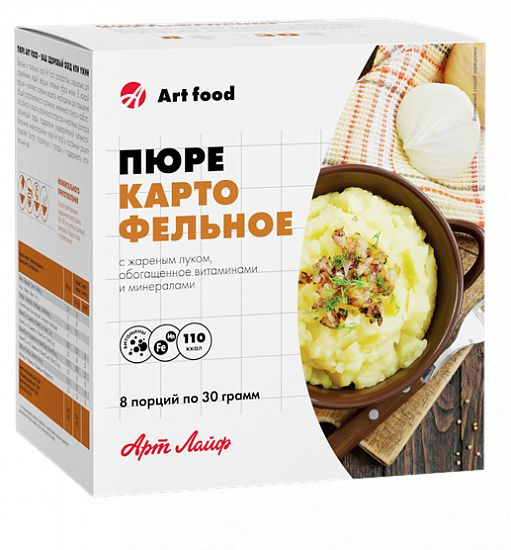 Арт Лайф Пюре картофельное с курицей и грибами в сливочном соусе, 240 гр с антиоксидантами и йодом, 8 #1