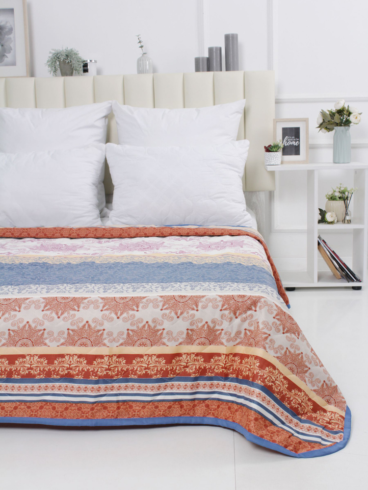 Текстильная компания Багира Одеяло 2-x спальный 180x200 см, Летнее, с наполнителем Синтепон, комплект #1