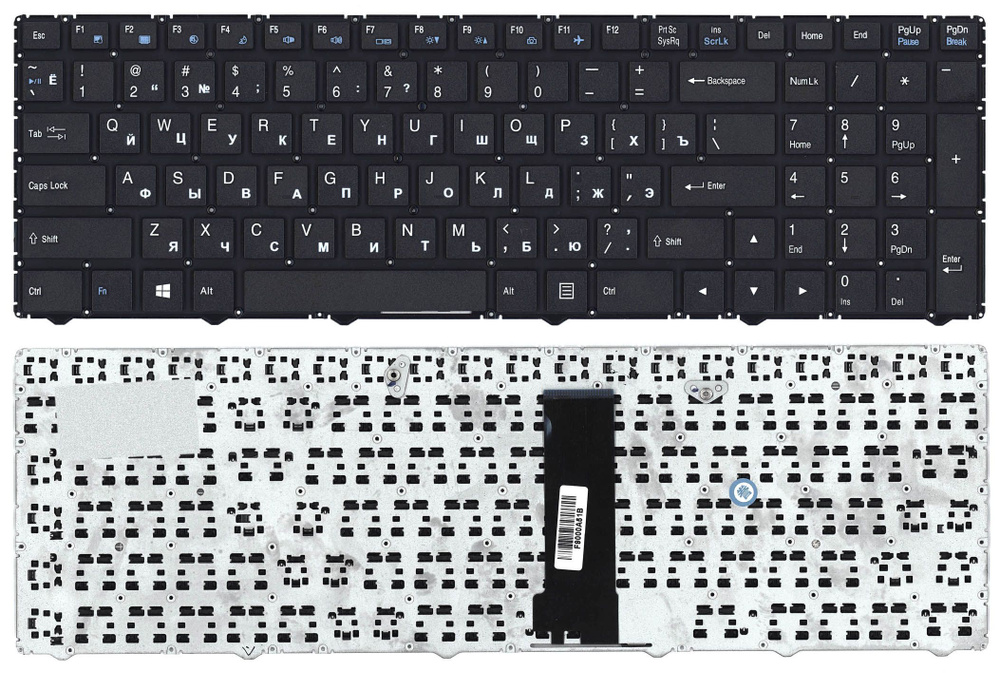 Клавиатура для ноутбука DNS Clevo WA50SFQ горизонтальный Enter p/n: MP-13Q56SU-4301  #1