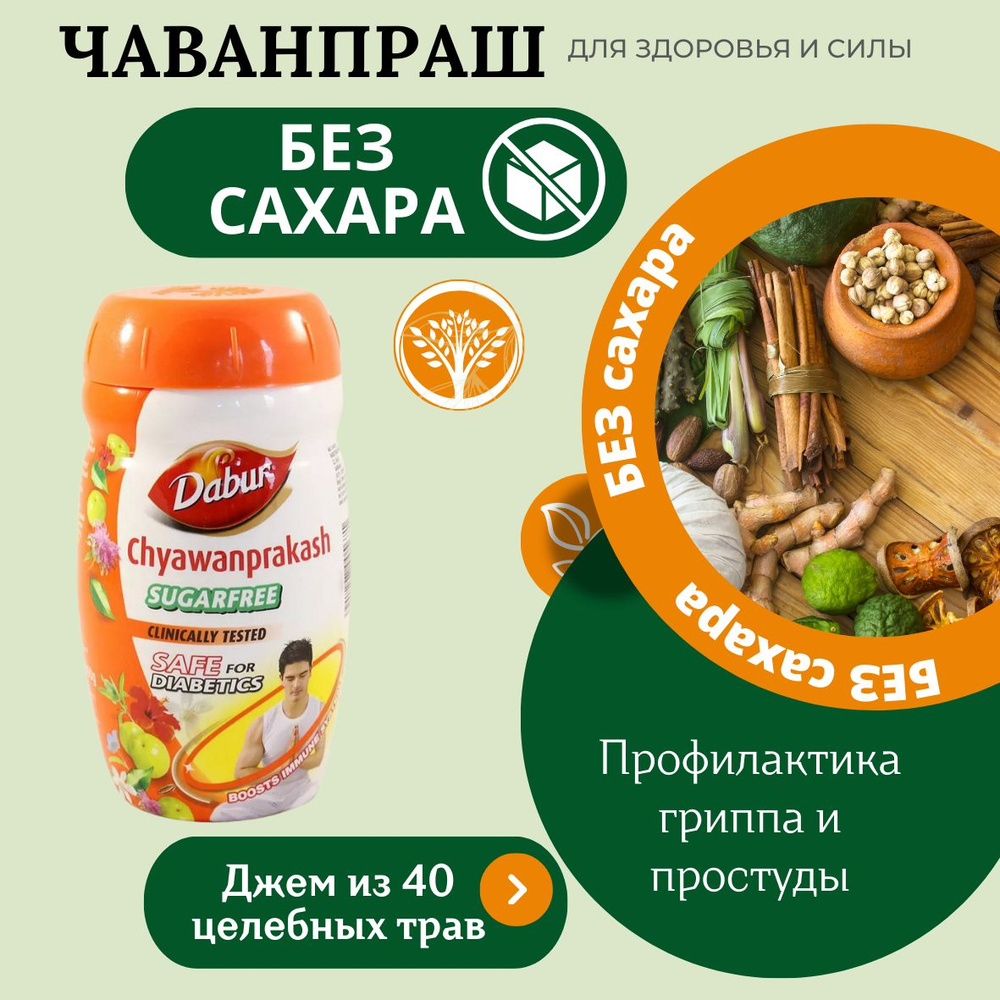 Чаванпраш без Сахара Chyawanprakash Sugar Free 500г Индия #1