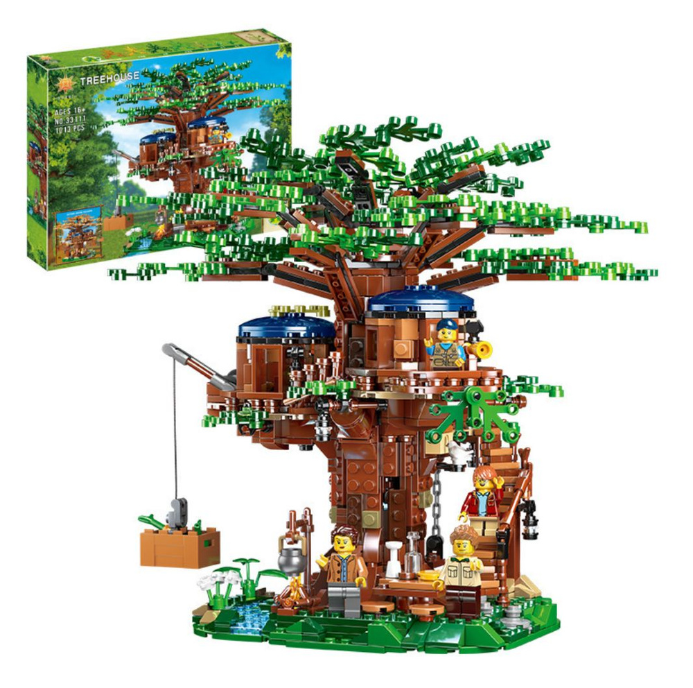 Конструктор айдиас Майнкрафт "Дом на Дереве" 1027 деталей, 4 фигурки / Minecraft креатор игрушки (подарок #1