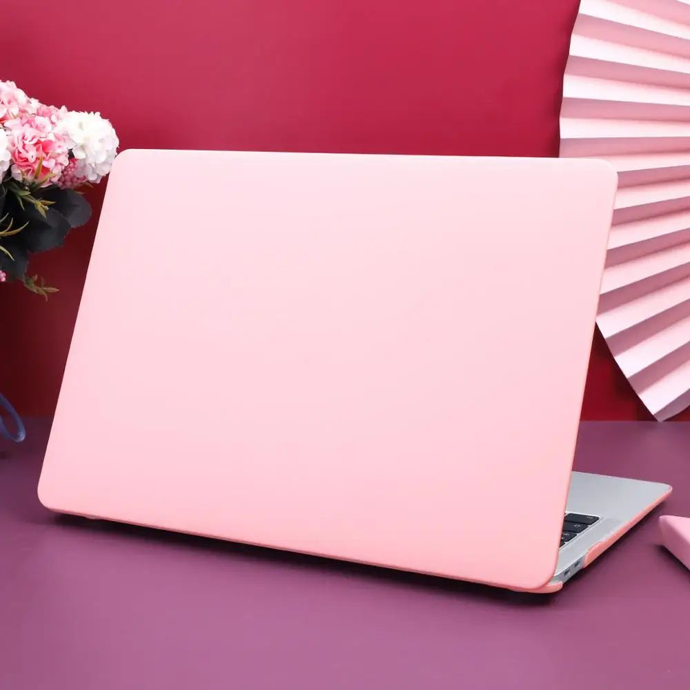 Пластиковый твердый розовый чехол для MacBook Pro13 с защитной пленкой для экрана и клавиатуры  #1