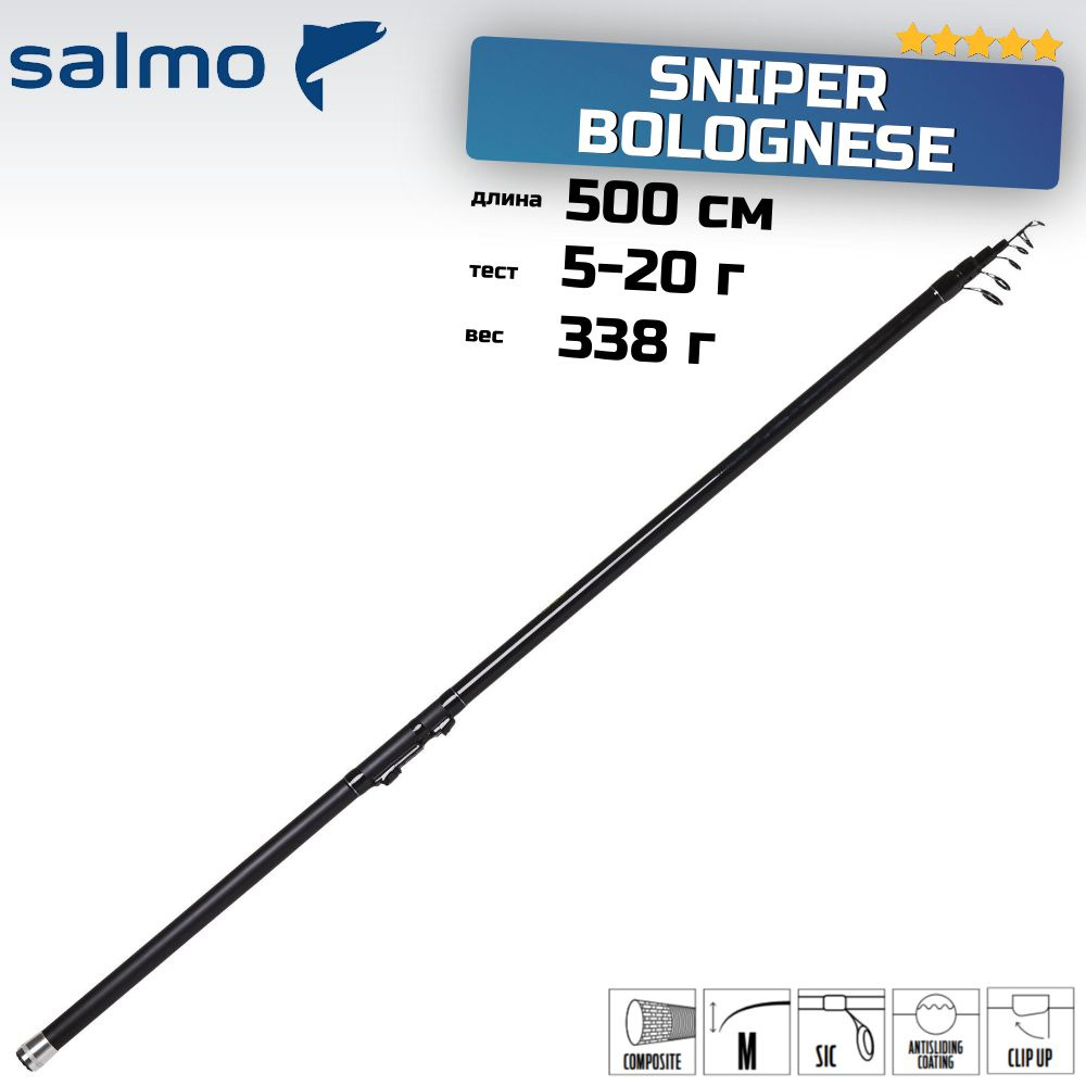 Удилище поплавочное с кольцами SALMO Sniper Bolognese Medium M 5.00 #1