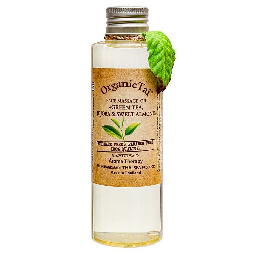 Organic Tai Массажное масло для лица Зеленый чай, Жожоба и Сладкий миндаль, 120 мл  #1