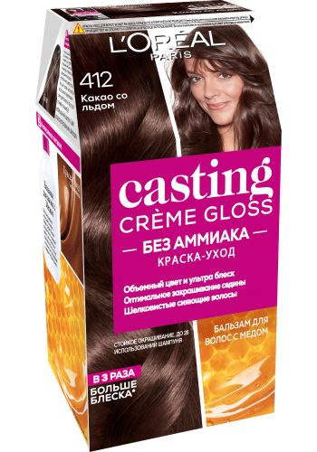 L'Oreal Paris Краска для волос Casting Creme Gloss, 412 Какао со льдом, Лореаль  #1