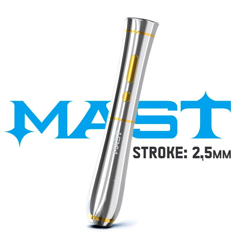 Беспроводная машинка для татуажа и перманентного макияжа Mast P40 Wireless Pen 2.5MM Stroke Silver  #1