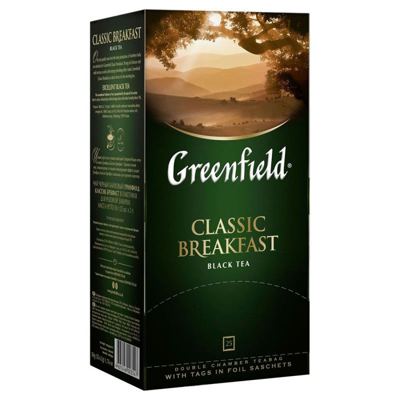 Чай черный Greenfield Classic Breakfast 25 пакетиков по 2г #1