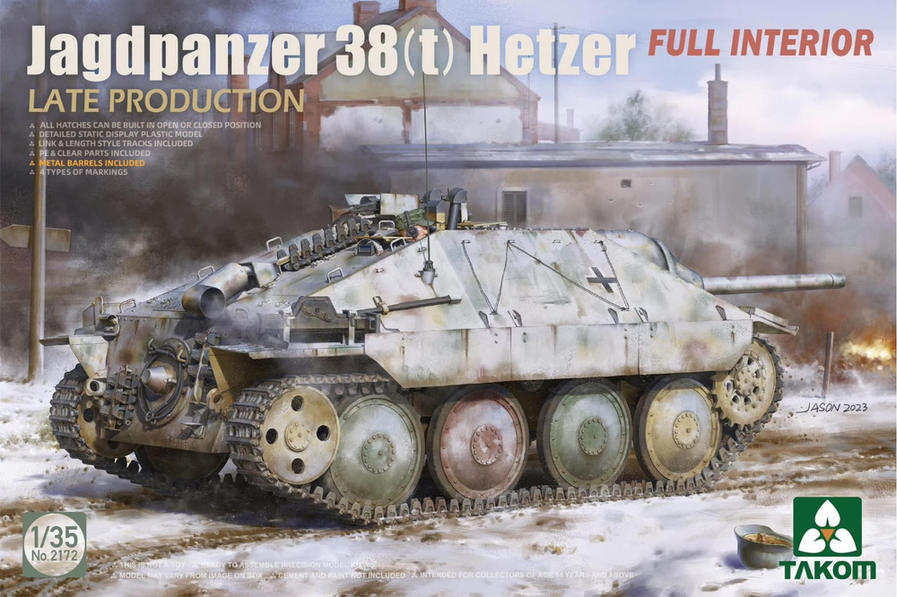Сборная модель танка TAKOM Jagdpanzer 38(t) Hetzer позднего производства, масштаб 1/35  #1