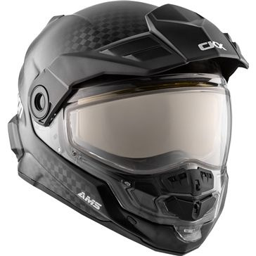 Шлем CKX Mission AMS Full Face Helmet Carbon Black Matte Winter с подогревом #1