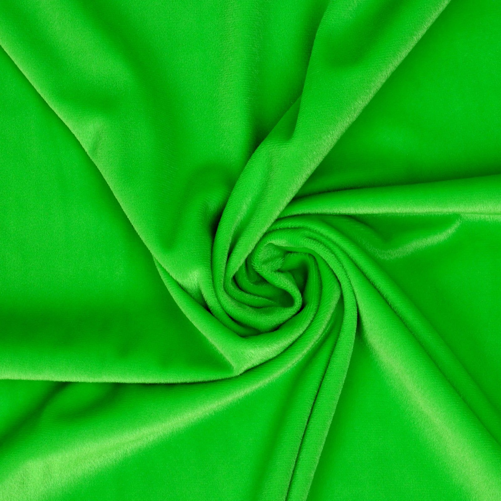 Лоскут, плюш на трикотажной основе, зелёный, 100x150 см, 100% п/э  #1