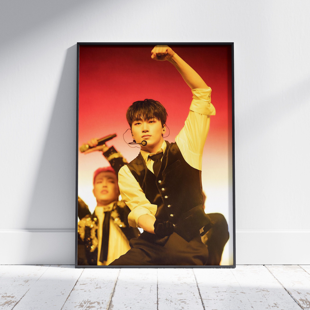 Плакат на стену для интерьера ATEEZ (Сан - San 29) - Постер по K-POP музыке формата A3 (30x42 см)  #1