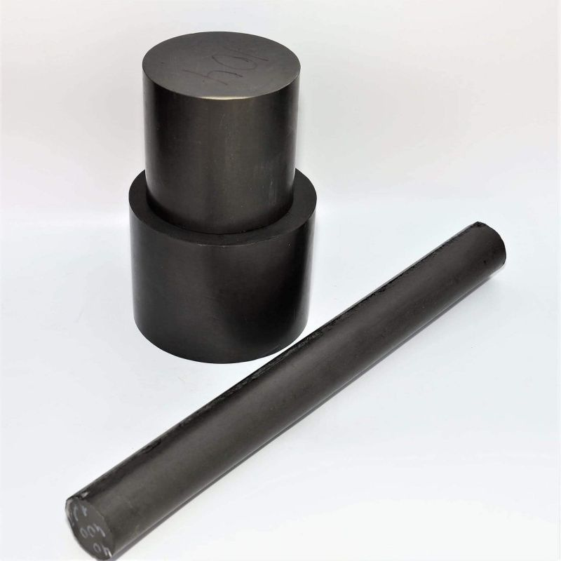 Стержень фторопластовый Ф4К20 черный, диаметр 30мм длина 100 мм (+-3мм), круг из фторопласта  #1