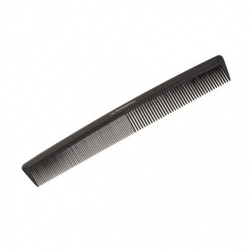 Расческа для волос TNL комбинированная карбон, 224 мм, черная  #1