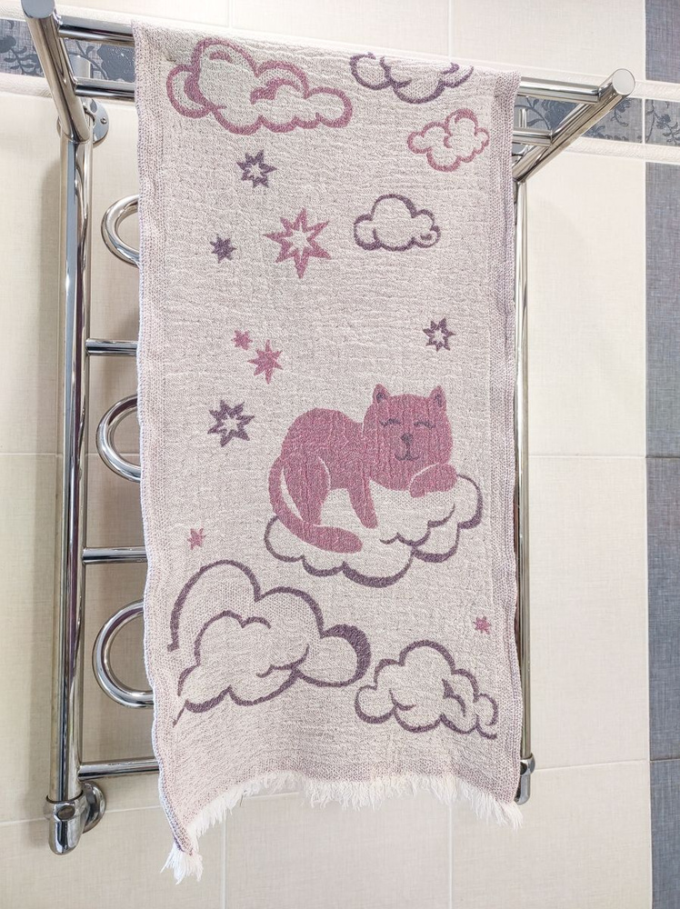 Белорусский лен Гостевое полотенце, Лен, Хлопок, 30x67 см, разноцветный, 1 шт.  #1