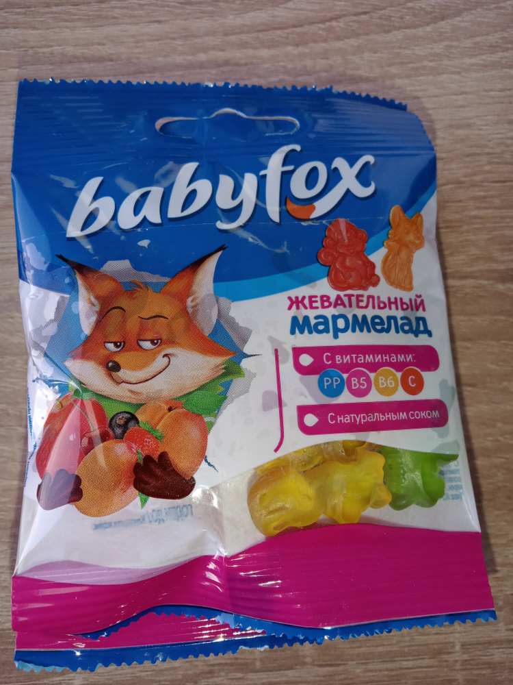 Мармелад babyfox с витаминами ассорти вкусов 30гр #1