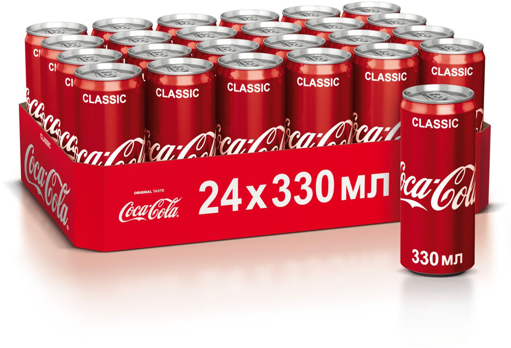 Напиток газированный Coca Cola 24 банки по 0.33 л #1