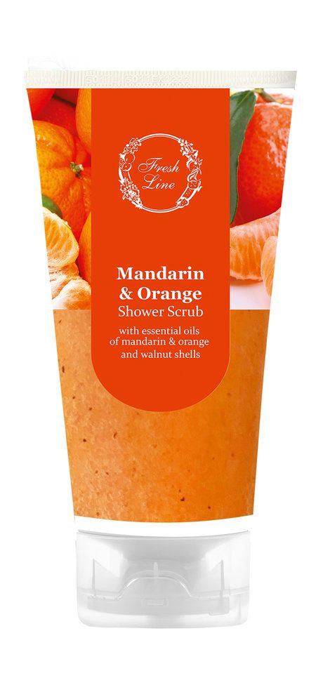 Гель-скраб для душа с эфирными маслами мандарина и апельсина Mandarin and Orange Shower Scrub, 150 мл #1