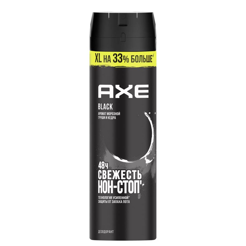 Дезодорант аэрозоль для тела Axe Black мужской 200 мл #1