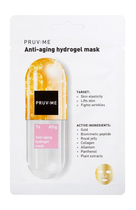 Гидрогелевая омолаживающая маска для лица с пептидами Pruv:Me Anti-Aging Hydrogel Mask  #1