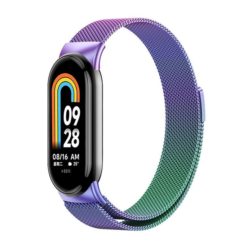 Металлический ремешок с миланской петлей для браслета Xiaomi Mi Band 8 из нержавеющей стали  #1