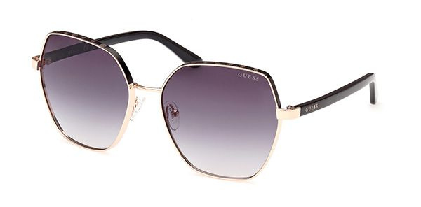 Женские солнцезащитные очки Guess GUS 00108 05B, цвет: черный, цвет линзы: серый, квадратные, металл #1