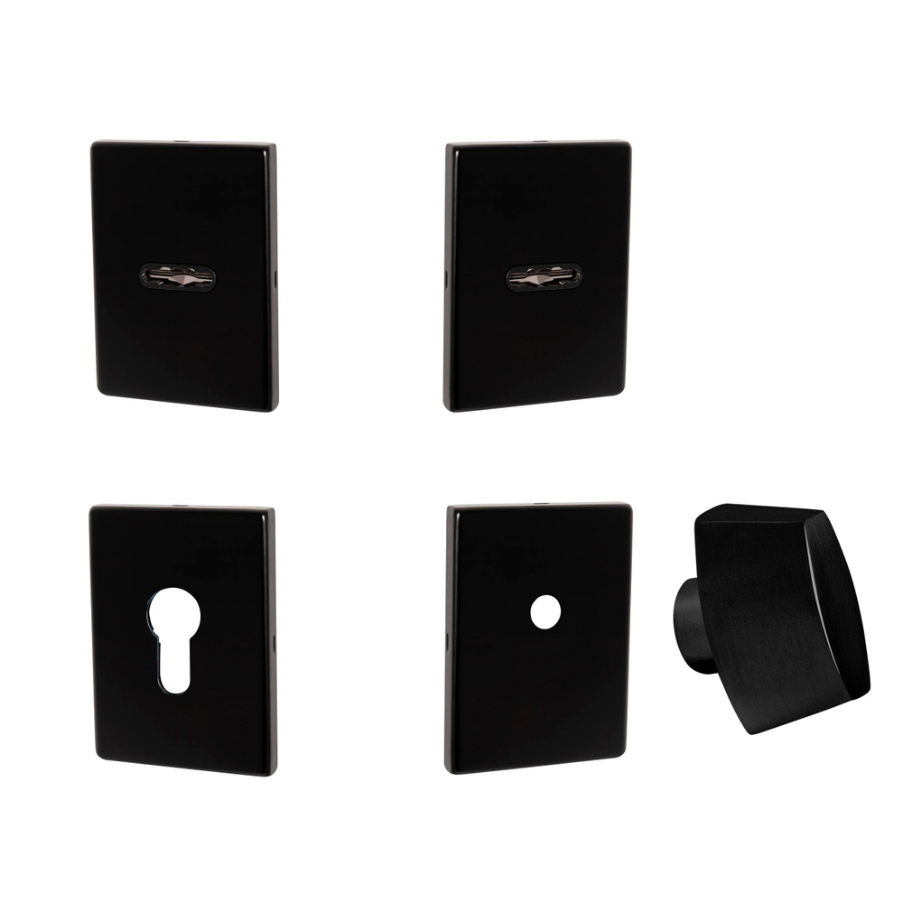 Комплект накладок на дверь Fuaro ESC 486-C(1 шт),-S auto(2 шт),-O(1 шт), вертушка CB RL (черный) BL-24 #1