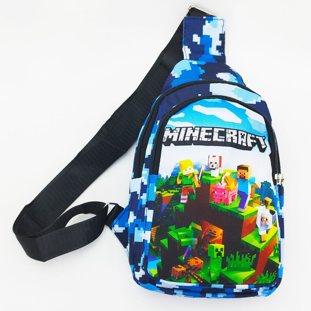 Рюкзак детский на плечо Minecraft (Майнкрафт) / сумка для мелочей детская, сумка для телефона  #1
