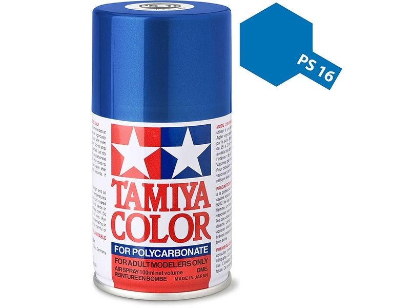 TAMIYA PS-16 Metallic Blue (Синий металлик). Краска аэрозольная для поликарбоната лексана  #1