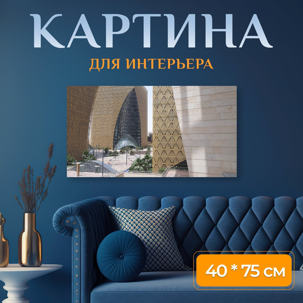 LotsPrints Картина "Архитектуры, цифровой город, рияд 35", 75 х 40 см  #1